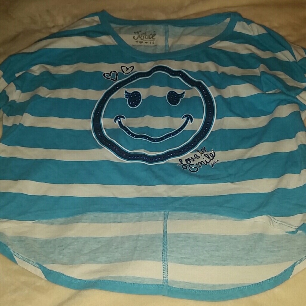 Justice striped tshirt